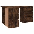 thumbnail image 3 of vidaXL Corner Desk Smoked Oak 145x100x76 cm Engineered Wood, 3 of 5