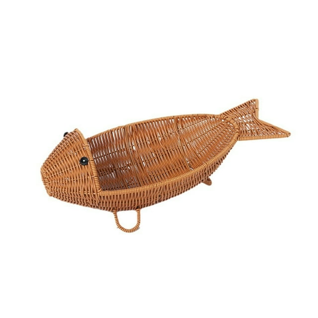 Fruit Basket Handmades Weaving Creatives Basket Rattan Basket Handheld Vegetable Basket Snacks Candy Ornament