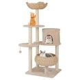 thumbnail image 1 of Costway 58" Cattail Cat Tower with Sisal Scratching Posts Perch Basket Ball Condo, 1 of 10