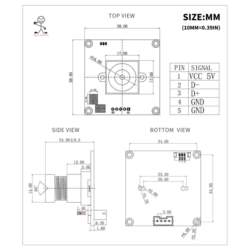 YIGSECU 4K Webcam with IMX577 Sensoring Camera Module 3840x3040 Resolution at 30FPS for Video Conferencing and Online Education