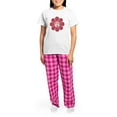 thumbnail image 4 of CafePress - Peace Flower Affection Women's Light Pajamas - Women's Short Sleeve Print T-Shirt and Pants Light Cotton Pajama Set, 4 of 7