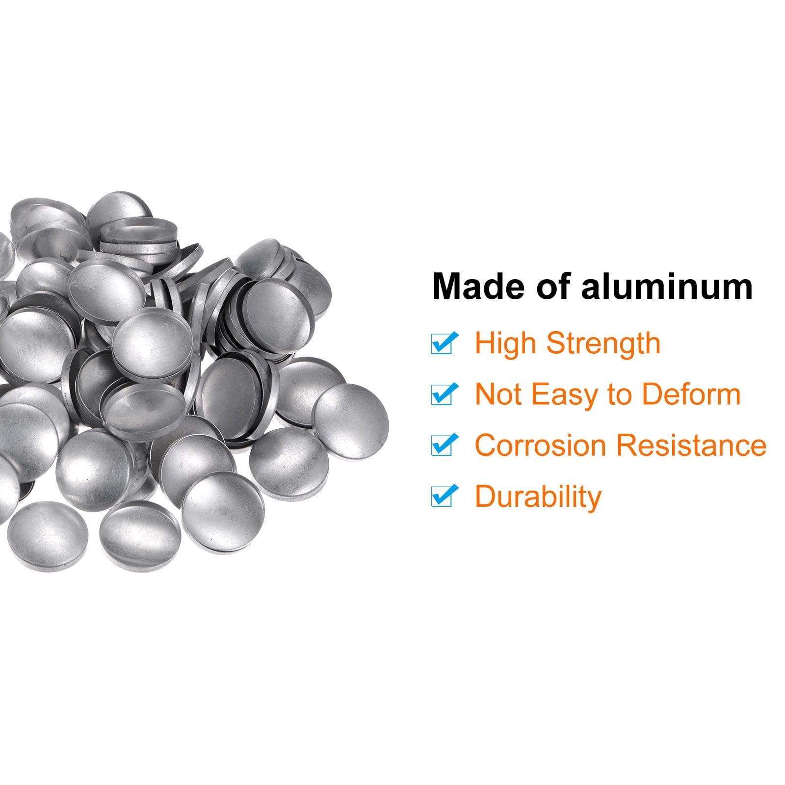Uxcell 500 Set Button Supplies 44L(27mm/1.1") Aluminum Button Parts for Button Maker Machine