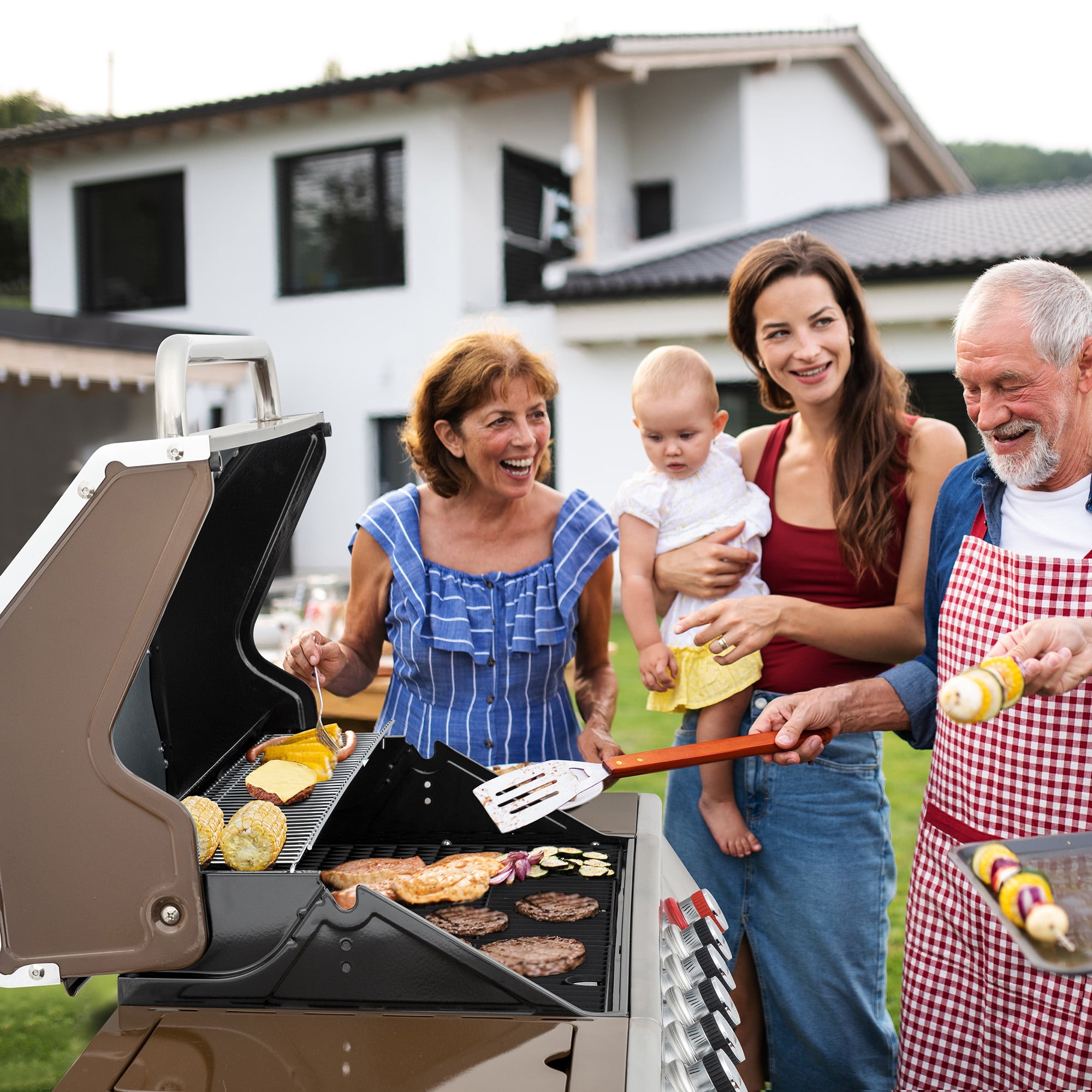 Royal Gourmet 6-Burner GA6402C BBQ Gas Grill with Sear Burner and Side Burner, 74,000 BTU