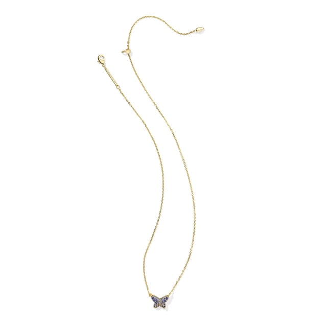Collar Kendra Scott Lillia con colgante de cristal azul