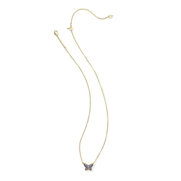 Collar Kendra Scott Lillia con colgante de cristal azul