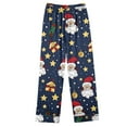 thumbnail image 4 of Feancey Matching Pj Set Women Christmas Pajama Sets Cute Snowman Print Button Down Sleepwear Lounge Pants Fall Outfits Xmas Casual Home Wear Multicolor XL, 4 of 5