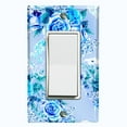 thumbnail image 1 of Metal Light Switch Plate Outlet Cover Colorful Rose Leaves Wallpaper ROS046, 1 of 13