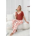 thumbnail image 6 of MINTREUS Womens Pajamas Sets 2 Piece Short Sleeve Lounge Set Printed Loose Pants Pj Sets, S-2XL, 6 of 7