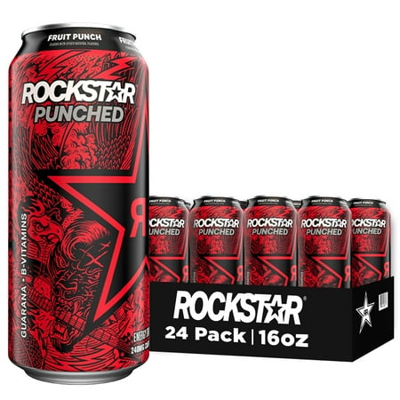 Rockstar Punched Energy Drink, 16 Fl Oz, 24 Ct