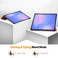 thumbnail image 3 of ELEHOLD Case for Samsung Galaxy Tab S10 FE+, PU Leather Folio Case with Kickstand & Auto Sleep/Wake, Slim Lightweight Protective Cover,Red, 3 of 7