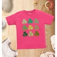 thumbnail image 4 of Shop4Ever Shamrock Green Clovers St. Patrick's Day Toddler's Cotton T-Shirt 4T Hot Pink, 4 of 6