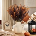 thumbnail image 4 of Fall Stems,Fall Flowers,Fall Artificial Spike Foliage Stems, 5 Pcs Faux Grain Floral Picks for Vase Table Mantel Indoor Autumn Decor(Brown), 4 of 6
