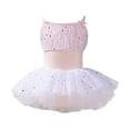 thumbnail image 6 of Girls Camisole Tutu Leotard with Sparkle Mesh and Bow Straps,Ballet Dance Dress, 6 of 7