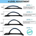thumbnail image 3 of Back Stretcher, Lumbar Back Pain Relief Device, 4 Level - Black, Blue, 3 of 5
