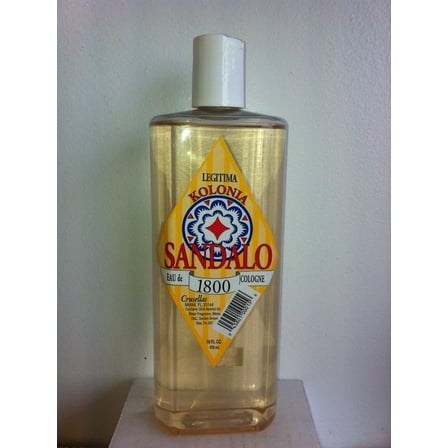 Crusellas Legitima Kolonia 1800 Sandalo (Sandalwood) Splash Cologne 16 Fl. Oz.