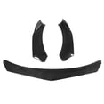 thumbnail image 3 of Ikon Motorsports 3PCS Front Bumper Lip Spoiler Air Dam Chin ABS B Style Gloss Black + 2PCS Strut Splitter Rods Red Added on Bodykit Replacement Compatible With Honda Civic 66"-71" Width Car, 3 of 9