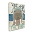 thumbnail image 3 of Stupell Industries Good Vibes Happen On Tides Nautical Phrase Walrus, 36 x 48, Design by Veronique Charron, 3 of 7