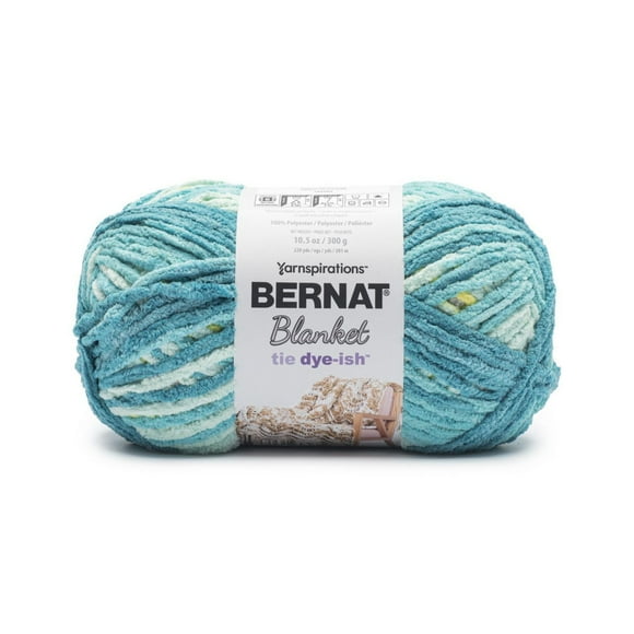 Bernat® Fil Couverture Tie Dye-ish™, Polyester #6 Super Volumineux, 10,5 Oz/300 G, 220 Yards
