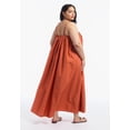 thumbnail image 2 of June & Vie Women's Plus Size Pleated Poplin Maxi Dress, 2 of 5