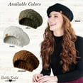 thumbnail image 4 of Britt’s Knits Everyday Crochet Beret Lightweight Parisian Style Beanie - Olive (Women's), 4 of 10