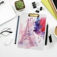 thumbnail image 7 of FMSHPON Eiffel Tower Rainbow Tie Dye Clipboard Hardboard Wood Nursing Clip Board and Pull for Standard A4 Letter 13x9 inches, 7 of 7
