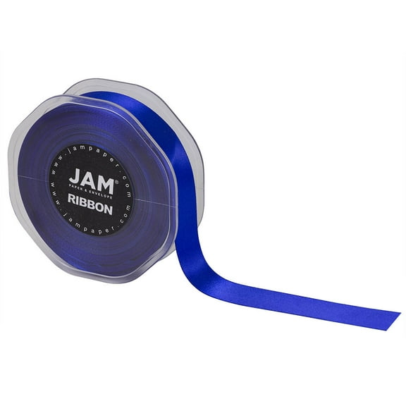 JAM Double Faced Satin Ribbon, 7/8 Inch Wide x 25 Yards, Royal Blue, Sold Individually