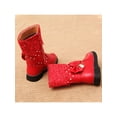 thumbnail image 4 of Gomelly Mid Calf Boots Girls Side Zip Snow Boot Winter Shoes Red 1Y, 4 of 9