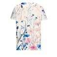 thumbnail image 5 of Fiudx Camisas para Mujer Top Informal de Primavera y Verano de Manga Corta con Cuello En V para Mujer, 5 of 5