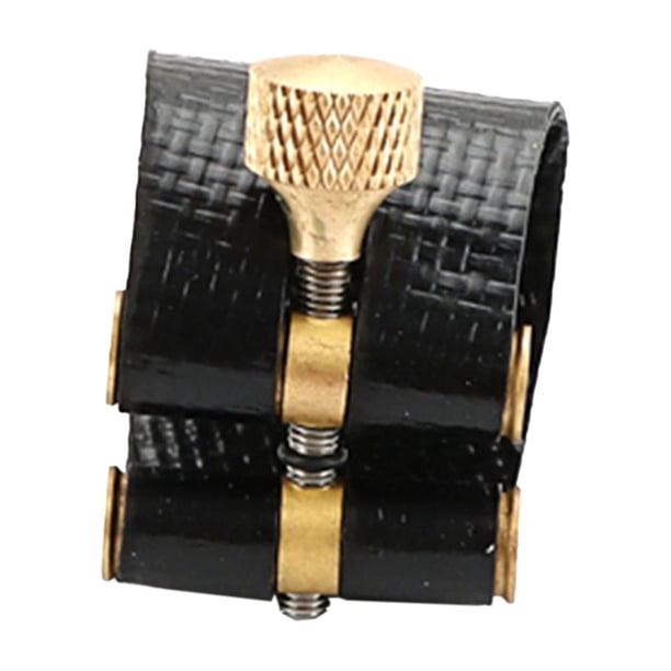 Abrazadera de saxofón para saxofón alto, abrazadera de cuero artificial para saxofón alto Estilo A