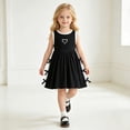 thumbnail image 2 of Rhuody Girls' Dresses Sleeveless Bowknot Casual Dress Dance Party Dresses Retro Playsuit, 2 of 9
