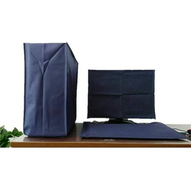 ORUYROP 3 Pieces Set CPU Dust Cover, Computer Dust Cover for Desktop Pc CPU Tower Protector, Monitor + Keyboard + Computer Host Pc Dust Proof Computer Covers Case,Pc Cover for Desktop Tower (