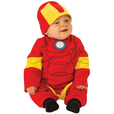 Marvel Classic Iron Man Infant Newborn Boys Jumpsuit Halloween Costume