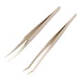 thumbnail image 1 of Curved Tip Eyelashes Tweezers, Frosted Inner 2pcs Prevent Slip Eyelashes Extension  Set High Accuracy Ergonomic Handle  For Beauty Salon, 1 of 8