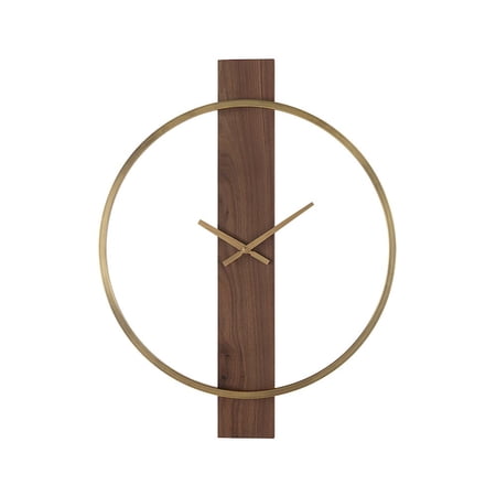 Renwil Avigail Wall Clock, Antique Brushed Brass