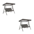 thumbnail image 3 of Bearachild Cubierta de asiento para silla columpio, toldo impermeable para sombra de sol, Patio, jardín, Patio trasero, césped, hamaca, Gris 2piezas, 3 of 6