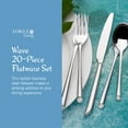 thumbnail image 6 of Towle Wave 20-Piece Forged Flatware Set, Stainless Steel, 6 of 10