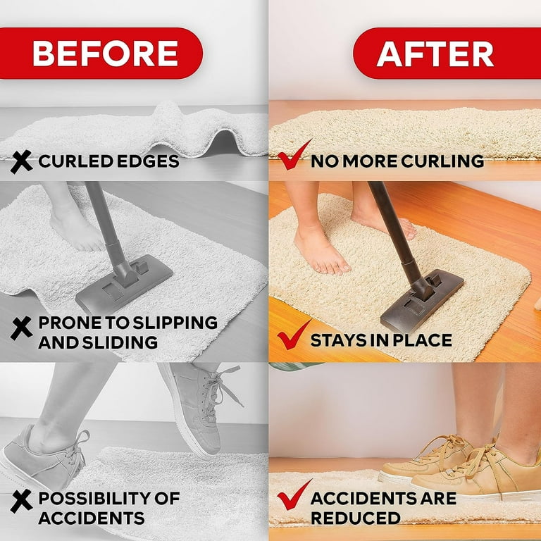 XFasten Carpet Tape for Hardwood Floors 2”x10yds No Residue Rug