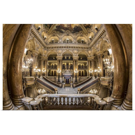 Great BIG Canvas | Rolled Scott Stulberg Poster Print entitled Inside the Grand Opera, Paris, France