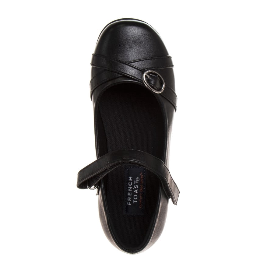 French Toast Little Kids Slip On Girls School Uniform Dress Shoes- Black, 4