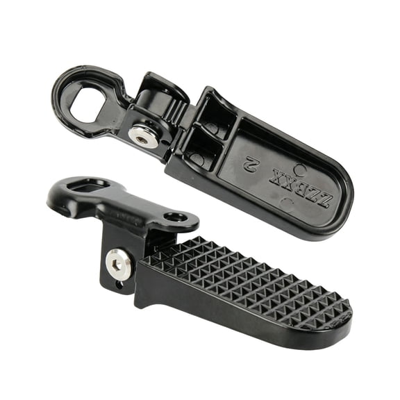 1 Pair Folding Rear Passenger Foot Pegs, Aluminum Alloy Antiâ Rear Axle Mount Footrest for Bicycles & Electric Bikes