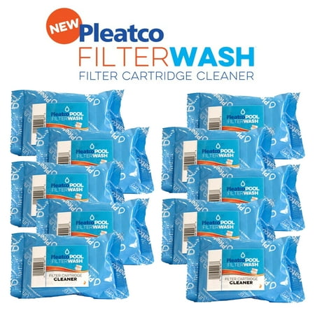 Pleatco Pool Filter Wash Ten Pack | Cartridge Filter Cleaner 10