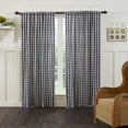 thumbnail image 2 of AK TRADING CO. Black & White Gingham/Checkered 100% Polyester Curtain Window Treatment and Decor Panel 56" x 108", 2 of 4