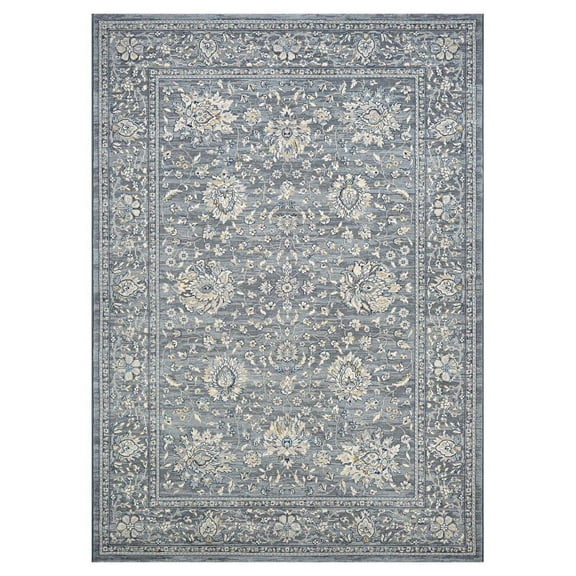 Couristan 71415656053076T 5 ft. 3 in. x 7 ft. 6 in. Sultan Treasures Persian Isfahn Rug, Slate