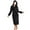 Z1-Black, variant on RQYYD Womens Robes Plush Fleece Hooded Bathrobe Thick Nightgown with Pockets Fluffy Sleepwear