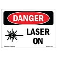 thumbnail image 1 of SignMission OS-DS-A-1218-L-1672 12 x 18 Po Signe de Danger OSHA - Laser On, 1 of 1