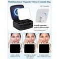 thumbnail image 4 of Bolsa de Maquillaje Profesional con Espejo LED,con Pequeño Espejo,Estuche de Maquillaje,Bolsa de Cosmético,con Divisores Ajustable y Sensor táctil 3 Colore Luces de Intensidad Ajustable, 4 of 8