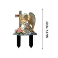 thumbnail image 3 of ZhyrZng Waterproof Decorative Cross Garden Stake, Two Dimensional Yard Sign Flat Decor featuring Angel And Cross Design With Transparent Acrylic Material For Outdoor Lawn Collection, 3 of 7