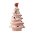 thumbnail image 2 of Mini Ceramic Christmas Tree With LED Night Light Battery Operated Vintage Lighted Christmas Tree with Apples Star Toppers Desktop Ornaments for Home Table Holiday Decoration Christmas Gift, 2 of 7
