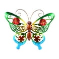 thumbnail image 2 of Hxoliqit Farmhouse Wreath Butterfly Outdoor Garden Glass Wall Art Hand Hollowed Out Butterfly Crafts Garden Decoration Green, 2 of 5