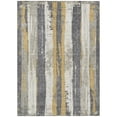 thumbnail image 2 of HomeRoots 623491 3 x 5 ft. Gold & Gray Striped Washable Transitional Indoor & Outdoor Rectangle Area Rug, 2 of 8